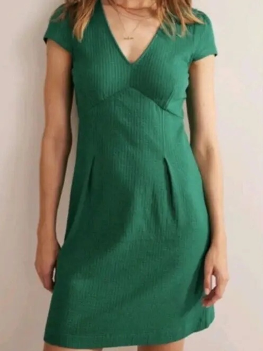 Boden Seersucker green dress